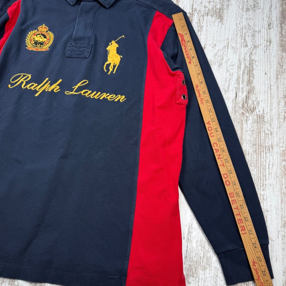 VTG Polo Ralph Lauren Big Pony Rugby Shirt Sz XLT Long Sleeve Snow Challenge Cup - Picture 6 of 16